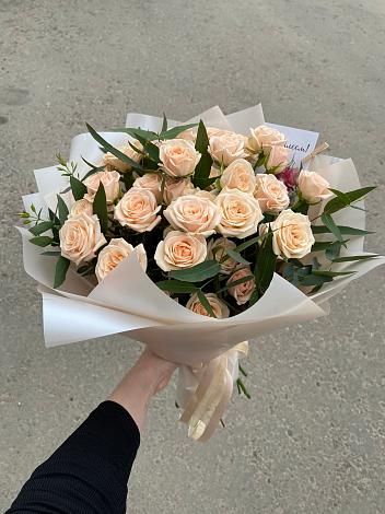 Букет Кремовые розы Латте в Любаново